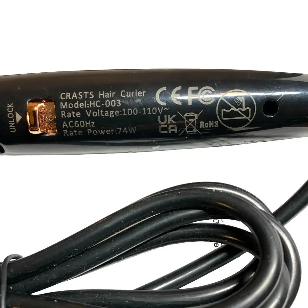 Crasts 2-Barrel Hair Curler Adjustable Temperature with LCD Display Model HC-003
